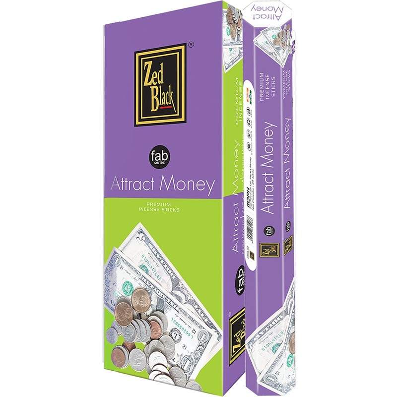 ZED BLACK Premium Attract Money Natural Incense Sticks - 20