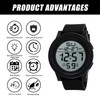 Digital Watch,Digital Watches for Men,Mens Digital Watch,with Led Backlight,Suitable for
