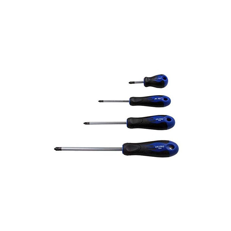 US PRO Tools 4 Piece Japanese Industry Standard Screwdriver Set
