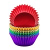 Mombake Standard Rainbow Cupcake Cases Muffin Foil Paper Baking Cups(6