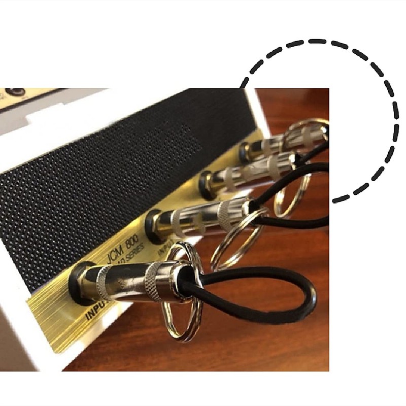 SIYIFEI 4 Pack Guitar Plug Keychain Guitar Key Holder 6.35mm