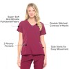 Dagacci Medical Uniform Women's Scrubs Set 4-Way Stretch Split Contrast