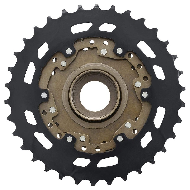 SHIMANO,One Size,Silber/Schwarz,EMFTZ5007434 Tourney/TY MF-TZ500 7-speed multiple freewheel, 14-34 tooth