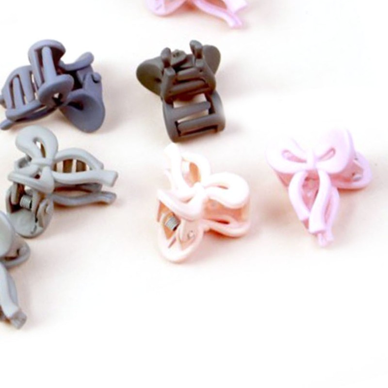 100pcs Small Hair Clips Bow Tie Flower Fruit Shaped Cute