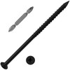 WenSilon(100 PCS) 1/4" x5 Black Concrete Screw Anchor Black Flat