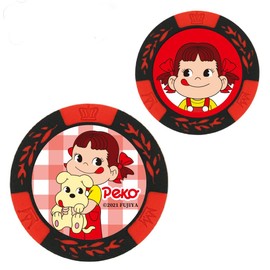 Hokushin Trading Peko-chan/Dog Casino Chip Marker Red MK0316