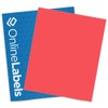 Red Sticker Paper - 8.5 x 11 Full Sheet Label