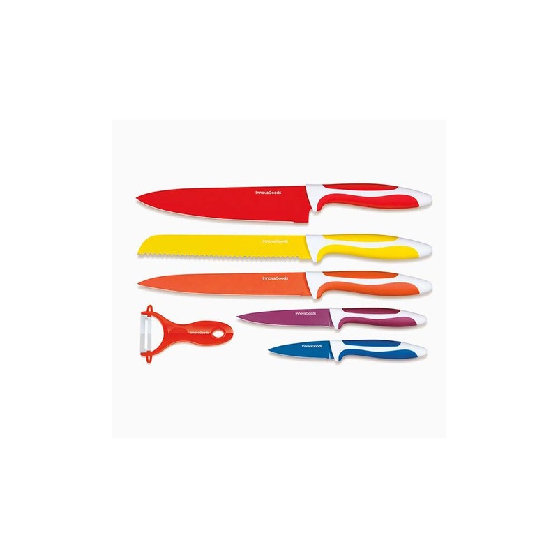 Juego de Cuchillos Cerámicos y Pelador InnovaGoods (6 piezas)