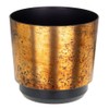 KORAD Rust effect plastic round indoor flowerpot with saucer and