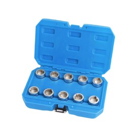 JEUCLEL 10PCS Wheel Locking Nut Key Kit for Land Rover Discovery & Defender & Range Rover 1998-2006, Wheel Lock Nut Socket Adapter Set, Wheel Anti-theft Lug Nut Removal Tool, Anti-theft Screw Remover