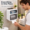 Wall-Mounted Toilet Paper Holder with Drawer – No-Drill Waterproof Tissue