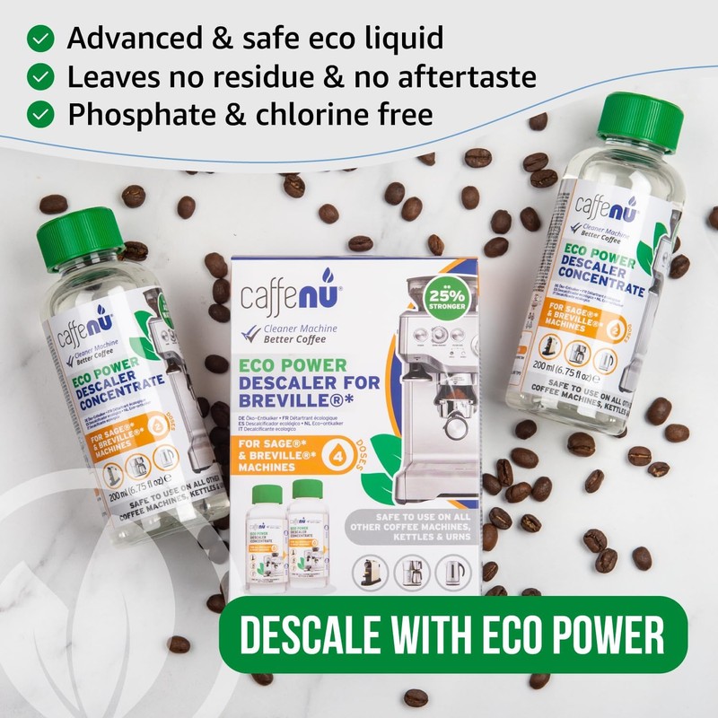 Breville Compatible Descaling Solution. 2 Bottles of Descaler Solution. Descaling