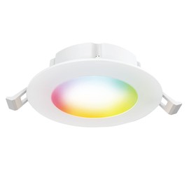 Feit Electric 4 Inch Smart Recessed Light Canless Jbox, Color Changing and Tunable White, 2.4GHz WiFi Retrofit LED Downlight E26 Base, Dimmable, LEDR4XT/RGBW/CA/AG