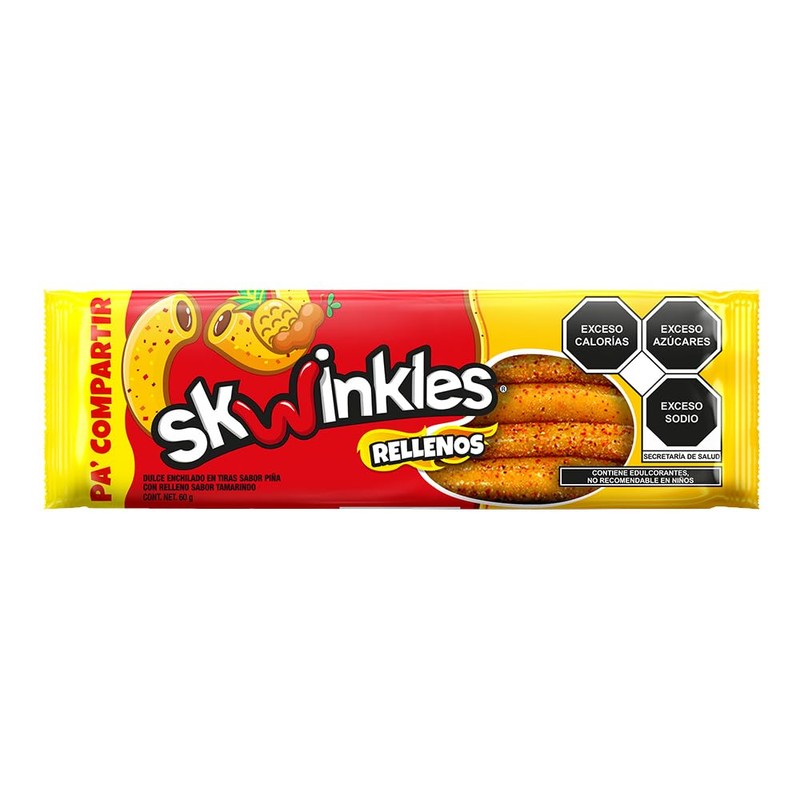 Skwinkles rellenos 6pack piña tamarindo de 60g, 360g