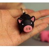 YYaaloa 3pcs Piggy Design Keychains Led Keychains Flashlight Sound Rings