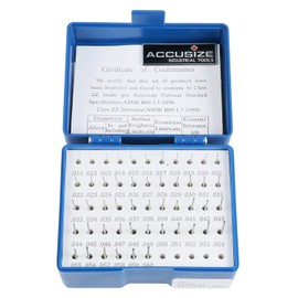 Accusize Industrial Tools 0.011''-0.060'', 50 Pc Steel Plug Pin Gage Set, Plus, Class Zz, P0(+)