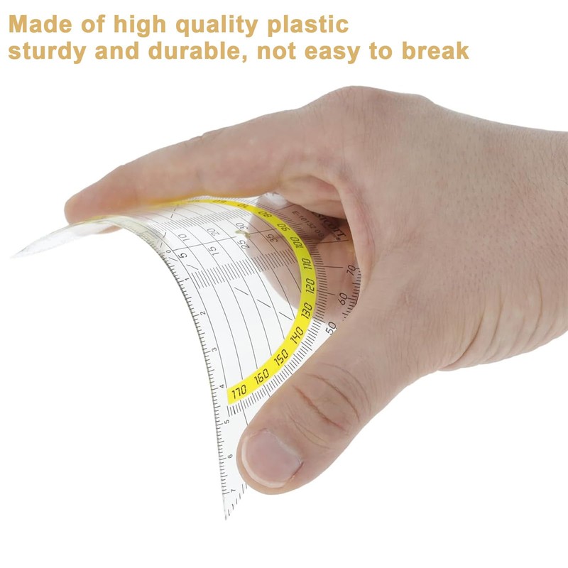 16 Piece Geometry Triangle Ruler Set, 15.7 cm Set Square
