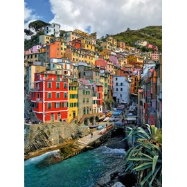 Buffalo Games - blanc - Brights of Cinque Terre - 300 Piece Jigsaw Puzzle for Adults Challenging Puzzle Perfect for Game Nights - 300 Large Piece Finished Puzzle Size is 21.25 x 15.00