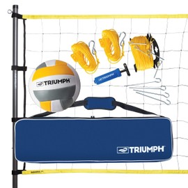 Triumph Classic Volleyball Set - Includes Regulation Size Volleyball, Pump and Padded Carry Case