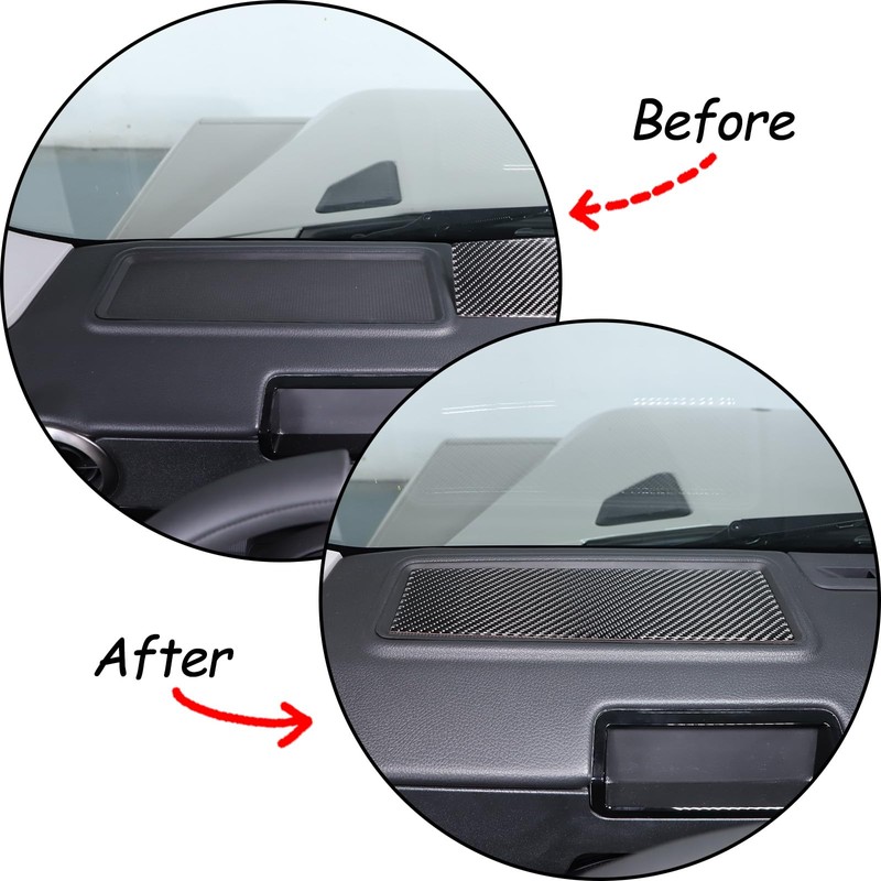 Hudiriy Soft Carbon Fiber Dashboard Storage Box Panel Trim Cover