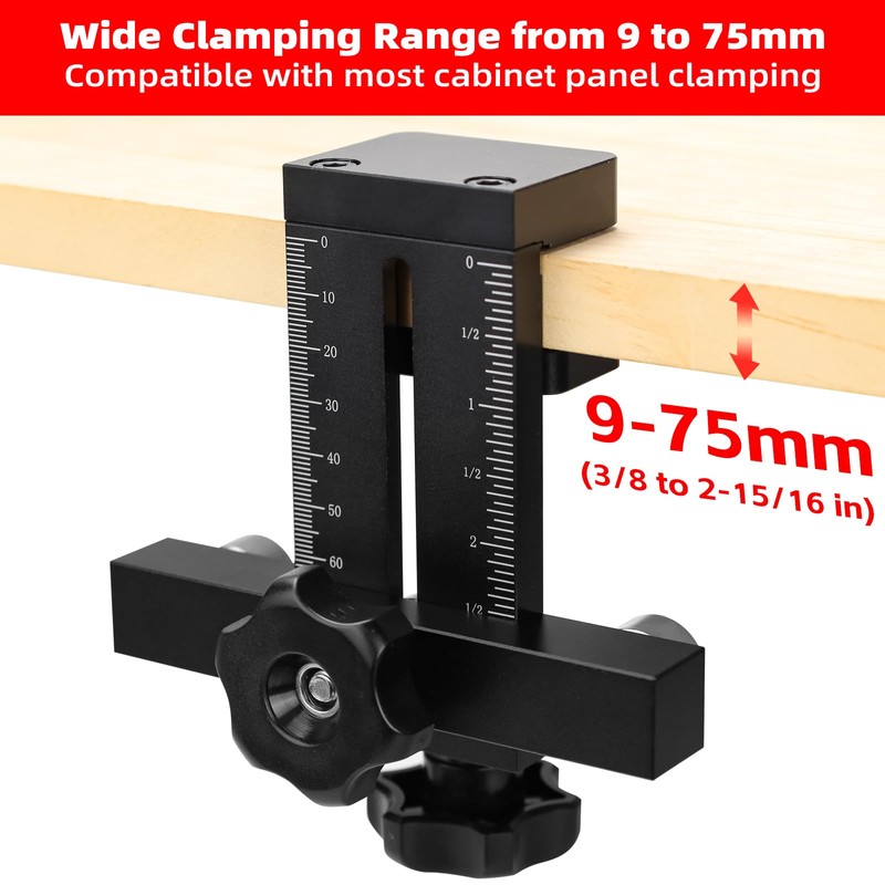 GOINGMAKE Cabinet Door Mounting Jig with Quick Edge Positioner,Adjustable Cabinet