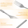 MBAIYO Extendable Fork, Telescopic Fork, Meat Fork, Stainless Steel, Retractable