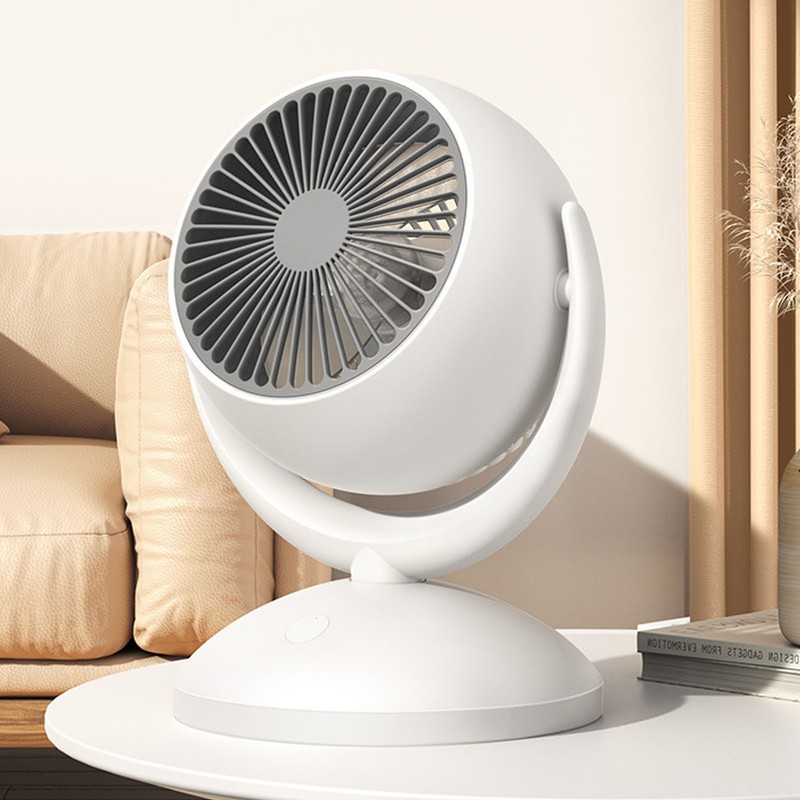 Table Fan 4 Speed Modes Stable Base Ultra Quiet Rechargeable