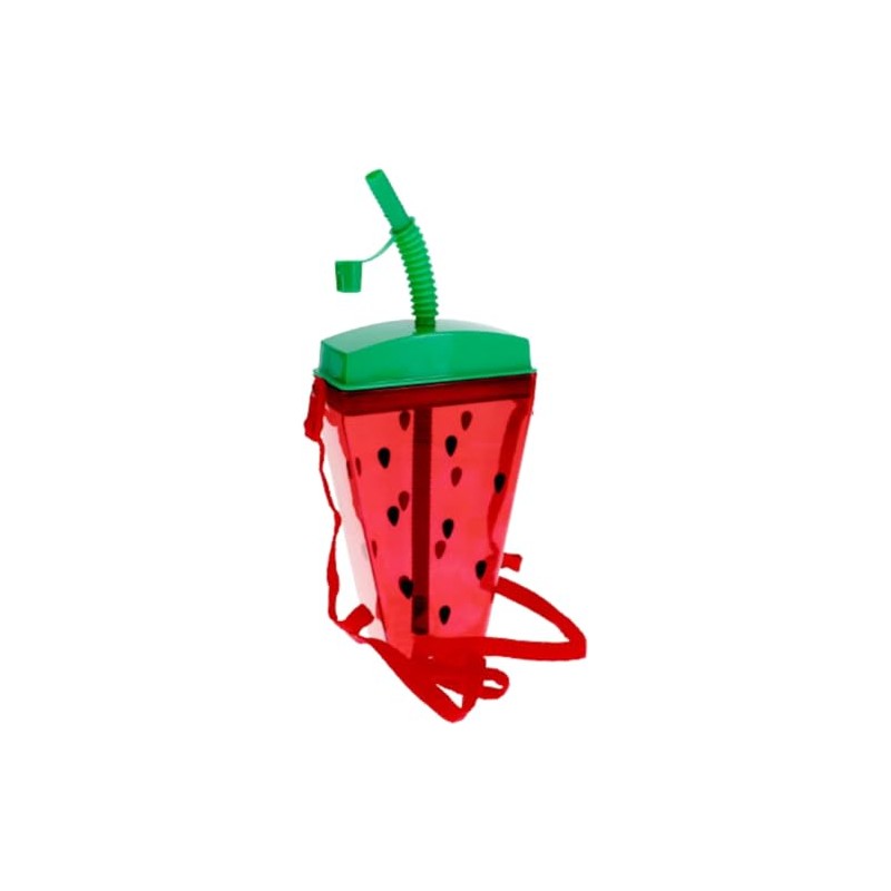 Doche Watermelon and Lemon Fruit Slice Shaped Plastic Water Bottle