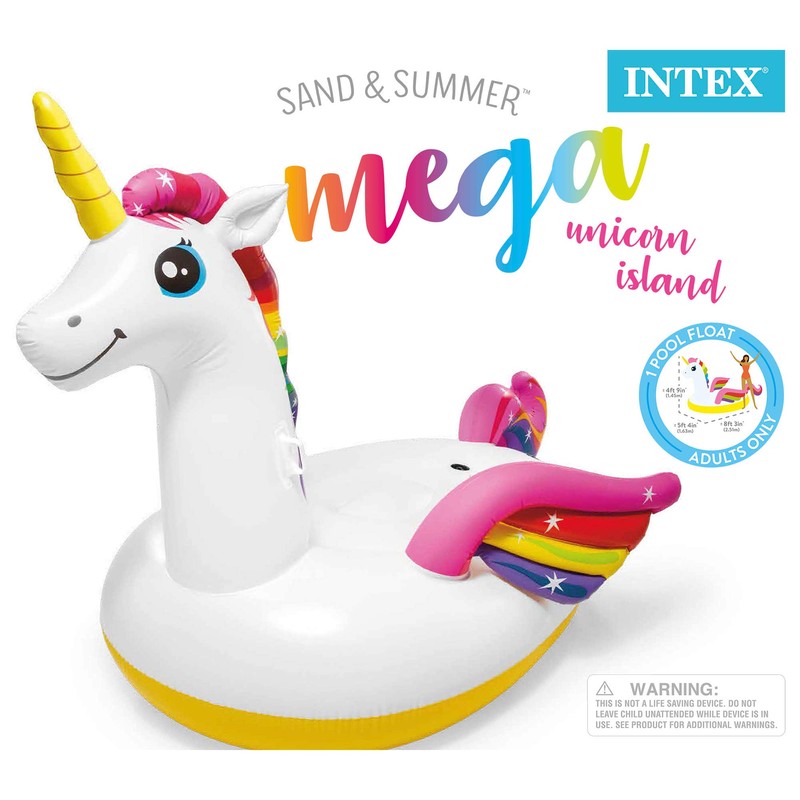 Intex 57291EP Giant Inflatable 8 x 5 Foot Mega Unicorn