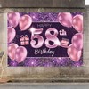 PAKBOOM Happy 58th Birthday Banner Backdrop - 58 Birthday Party