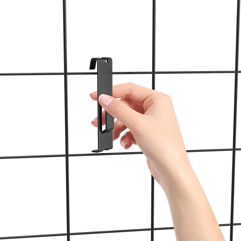 Tcevily 15 Pcs Gridwall Utility Notch Hook Gridwall Picture Hanger