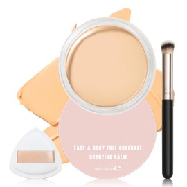 Erinde Corrector de Alta Cobertura y Larga Duración, Crema Correctora Anti-Imperfecciones y Ojeras, Corrector Facial Resistente al Agua, Fórmula Crema a Polvo, Ideal para Todo Tipo de Piel,01#