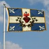Cayyon Sacred Heart of Jesus Flag, Religious Design, Polyester, 5x3