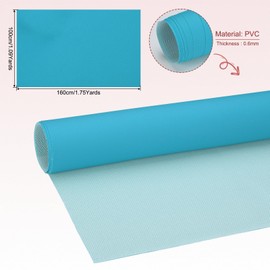 PATIKIL 63x39.4in Faux Leather Sheets, Faux Leather Fabric Sheets Vinyl Fabric Synthetic Soft Waterproof PVC for Replacement Upholstery Car Furniture Sofa Boat Marine, Sky Blue