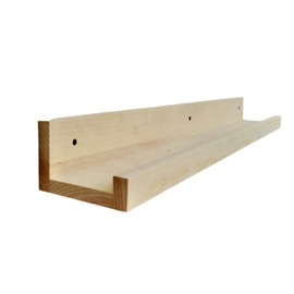 Unfinished Floating Ledge Shelf, Picture Ledge Shelf (30")