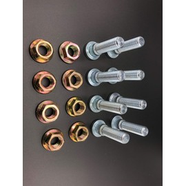 8 Extended Yamaha Atv Wheel Studs!!! With 8 NEW 15MM Gold Hex Lug Nuts(1.75"Long) YFZ 450R SE 50, Raptor, Banshee, Rhino, Warrior, Grizzley, Kodiak, Big Bear 100% U.S Made