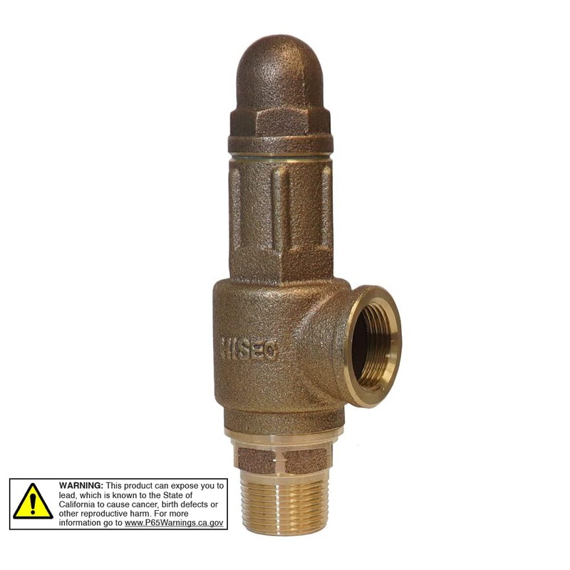 Merrill MFG PRVHDNL75 3/4" No-Lead Heavy-Duty Brass Pressure Relief Valve,