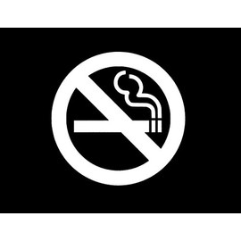 No Smoking Sign CCI Decal Vinyl Sticker|Cars Trucks Vans Walls Laptop|White |5.5 x 5.5 in|CCI1806