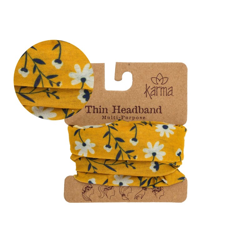 Karma Gifts Thin Headband, Indigo Medallion