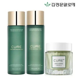 Kim Jung Moon Aloe [하프클럽/김정문알로에]큐어 수딩 토너+에멀젼+안티에이징 크림S Half Club/Kim Jung Moon Aloe Cure Soothing Toner+Emulsion+Anti-Aging Cream S [Single item]