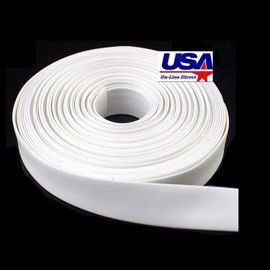 20 FT. 3/8" 9mm White Polyolefin Heat Shrink Tubing 2:1 Ratio