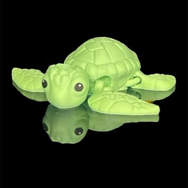 Animal Tumbler Straw Buddy Straw Figurine 3D Printed:_1 Pastel SeaTurtle (Colors Vary from Rainbow Roll)
