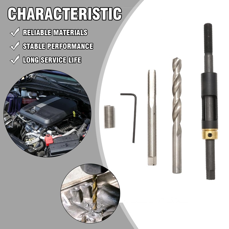 Saihisday 35119S M11 x 1.5 Head Bolt Thread Repair Kit,