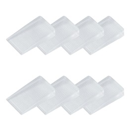 8 PCS Plastic Clear Table Shims, Furniture Leveling Wedge, Transparent Leveling Shims, for Wobbly Uneven Floors Fixing Door Stops (Transparent)