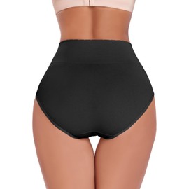 SAYCELI Women's Briefs Underwear High Waist Tummy Control Full Coverage Panties, Ladies Postpartum Underpants 5 Pack