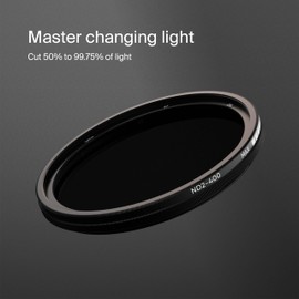 Urth 40.5mm ND2-400 Variable ND Lens Filter — 1-8.6 Stop Range, Ultra-Slim 20-Layer Nano-Coated Neutral Density Filter for Cameras