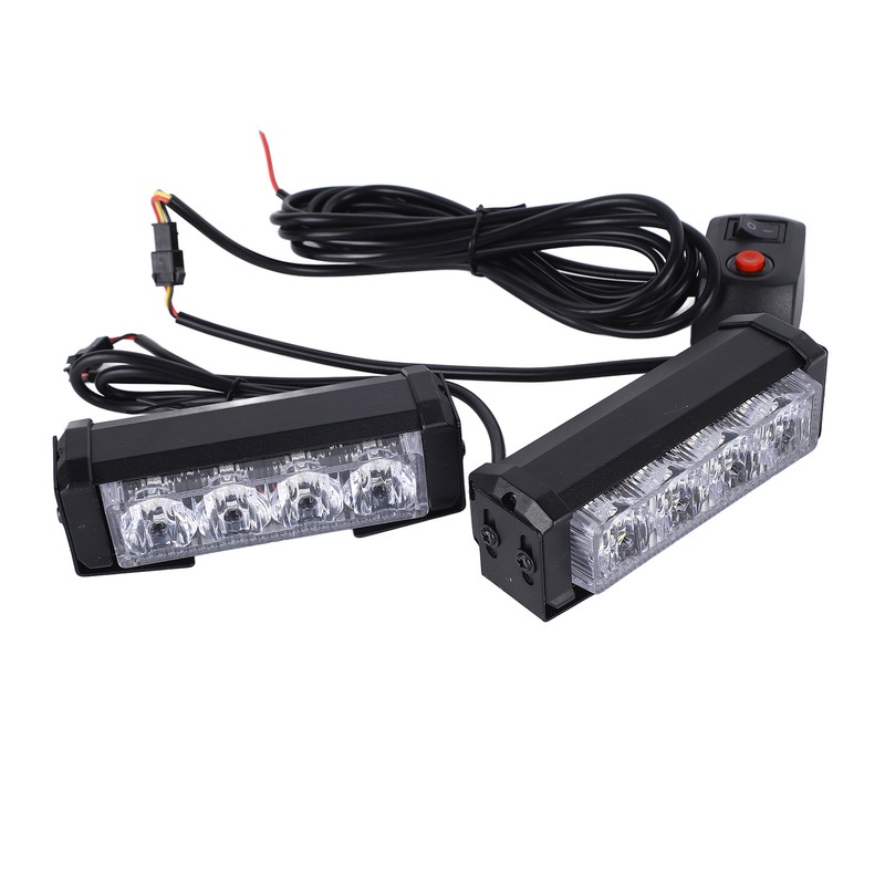 24W 12V 8LED Strobe Lights Bar High Brightness Warning Caution