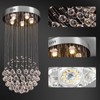 CLAIRDAI Crystal Chandeliers Modern Crystal Round Raindrop Chandelier Lighting Flush
