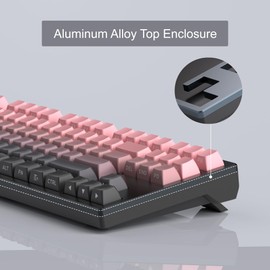 MageGee Captain87 Rapid Trigger Magnetic Switch Keyboard, 75% Wired Hall Effect Mechanical Gaming Keyboards w/Adjustable Actuation, CNC Aluminum Frame, Hot Swappable RGB Creamy Keyboard(Scarlet Dusk)