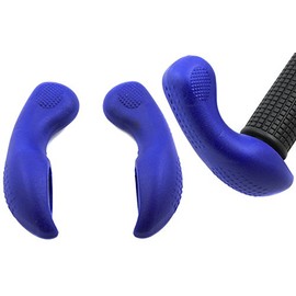 OUTLAND SHORT SKI TYPE BAR ENDS,KRATON RUBBER STUBBY BAR END BLUE